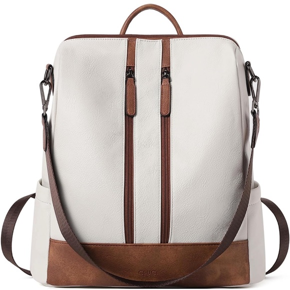 Handbags - Leather backpack purse convertible.